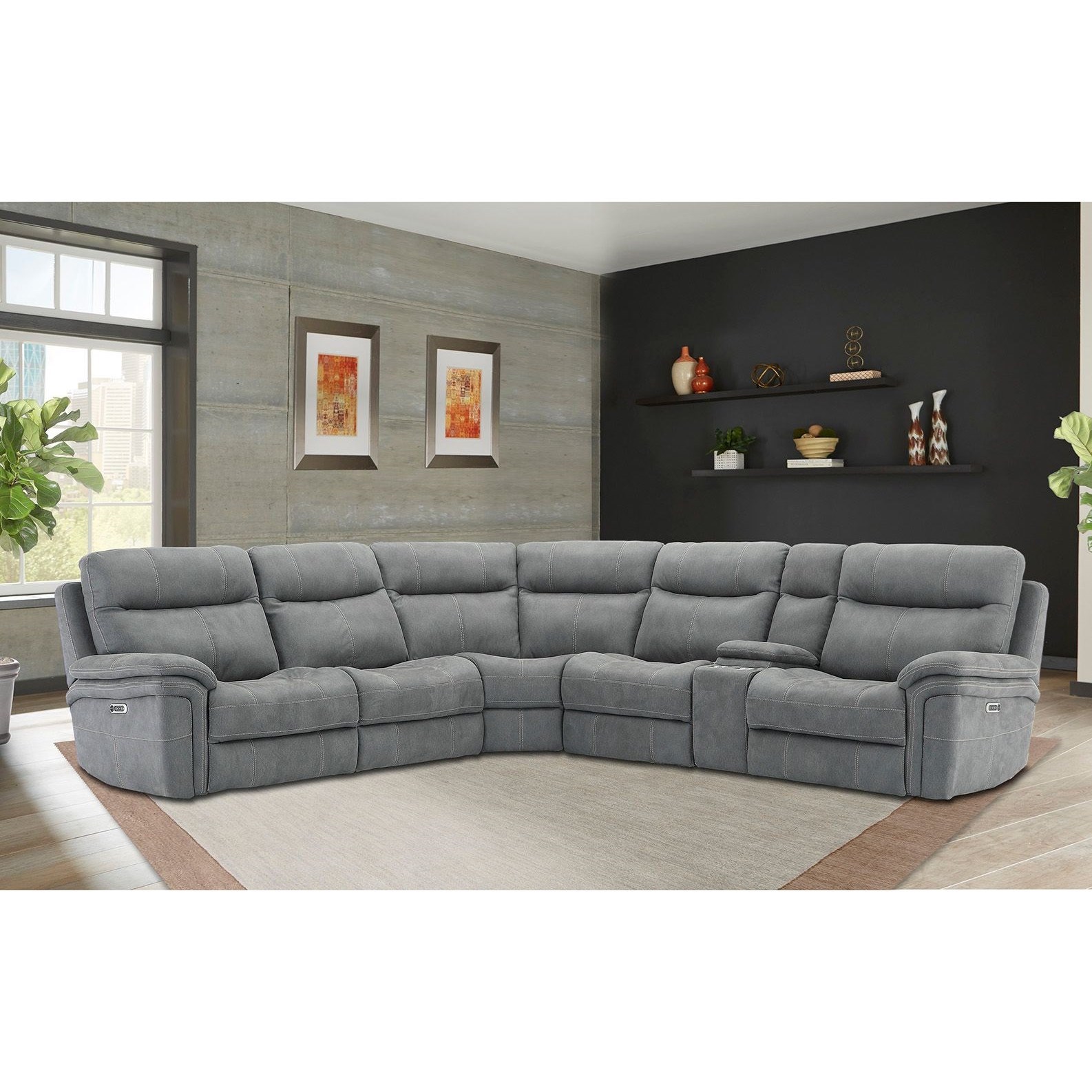 PH Mason MMA PACKA H DK Power Reclining Sectional with Adjustable